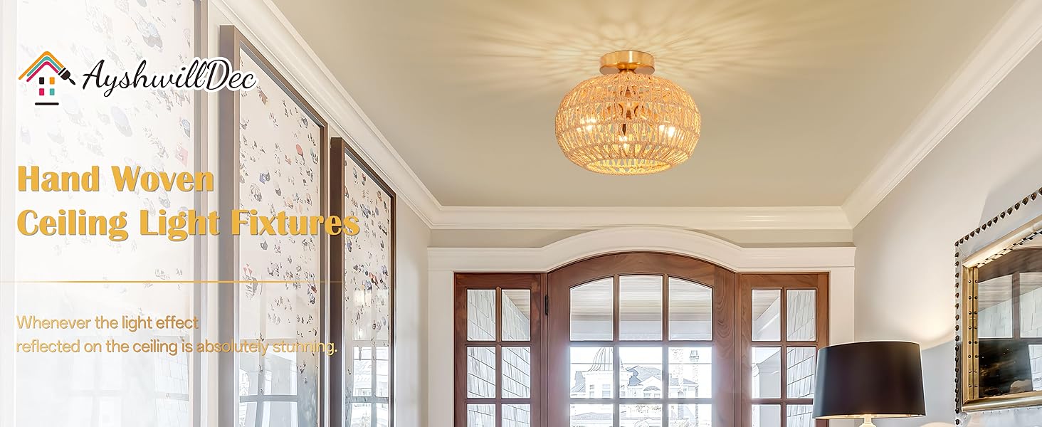Rattan Ceiling Light