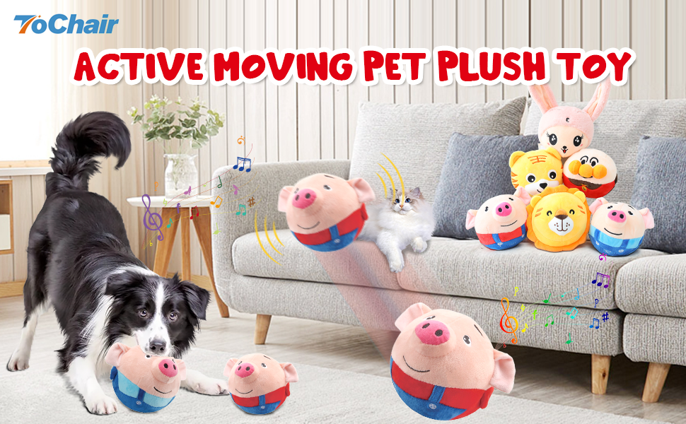 Active Moving Pet Plush Toy