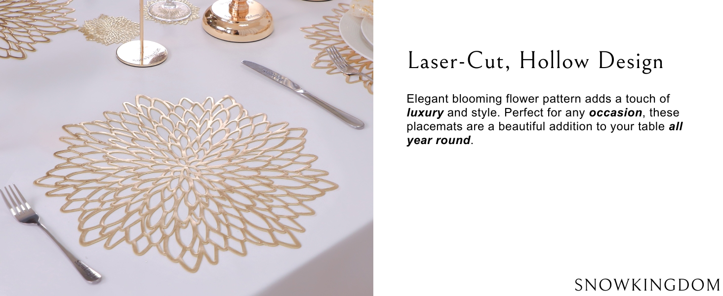 gold round placemats