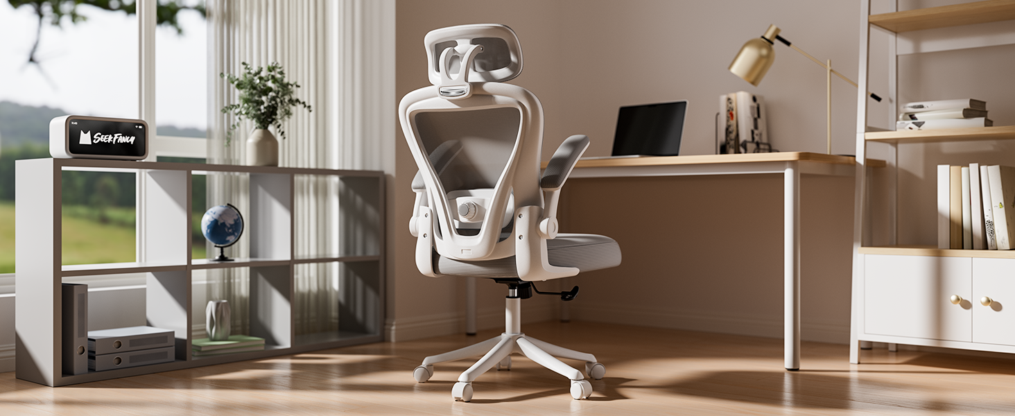 grey and white office chair