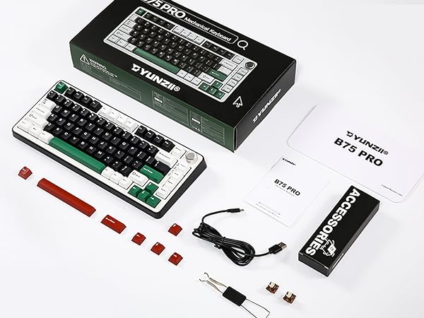 Amazon.com: YUNZII B75 PRO Wireless Mechanical Keyboard,75