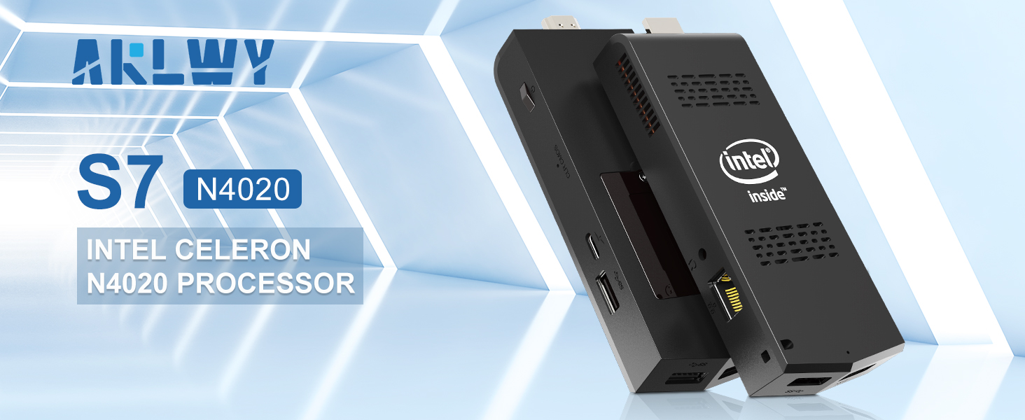 AKLWY Mini PC Stick Windows 11 Pro Celeron N4020 8GB DDR4