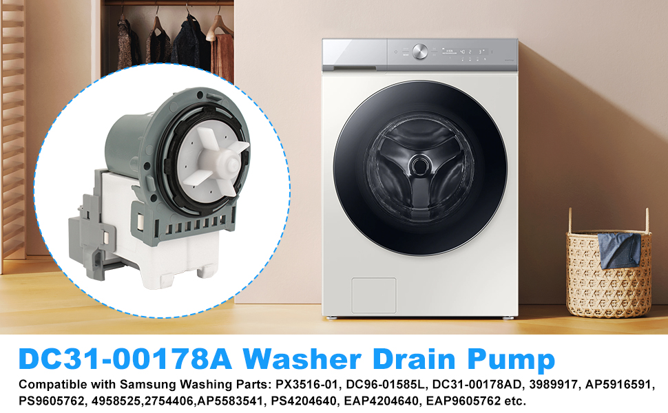 DC3100178A DC3100178D Washer Drain Pump For Samsung