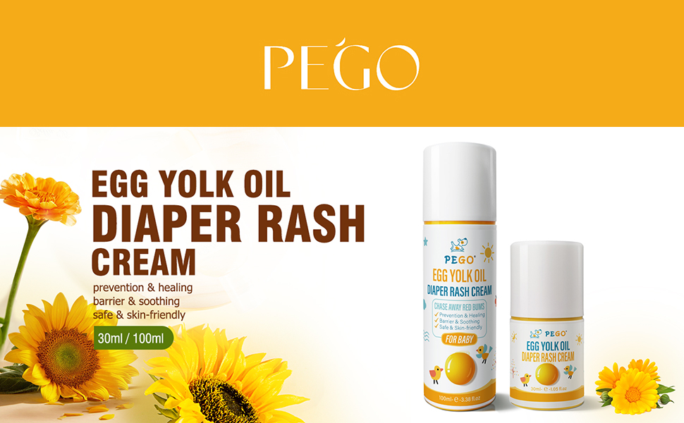 PEGO Diaper Rash Cream for Babies - Prevent, Soothe, and Treat Breakouts Diaper Rash and Flare-Ups
