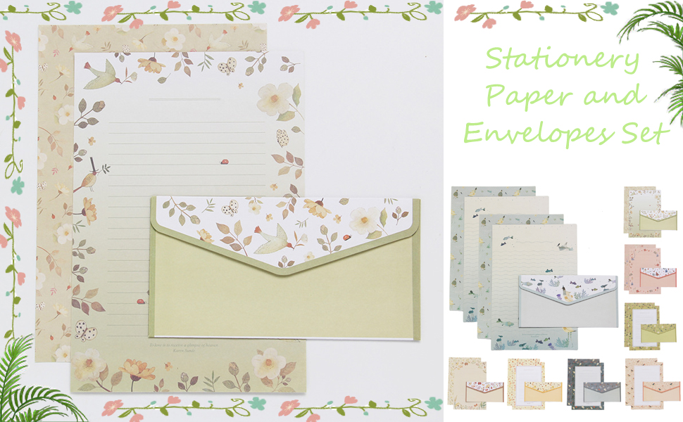 72Pcs Stationery Paper and Envelopes Set Contain 48Pcs