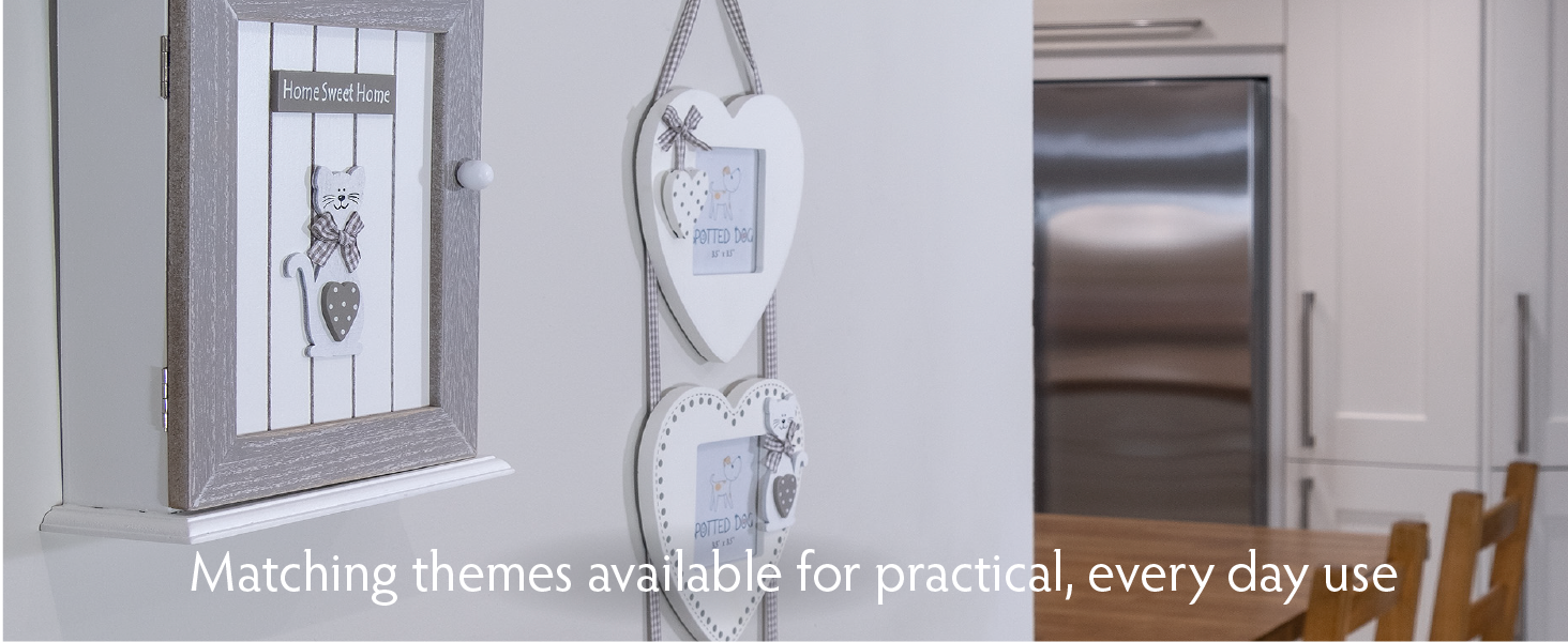 Multi Photo Frames for Wall, Wooden Square & Heart Shaped Hanging