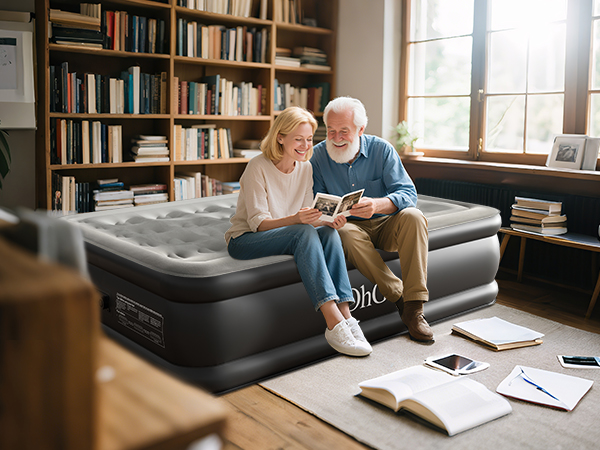 air mattress full with built in pump