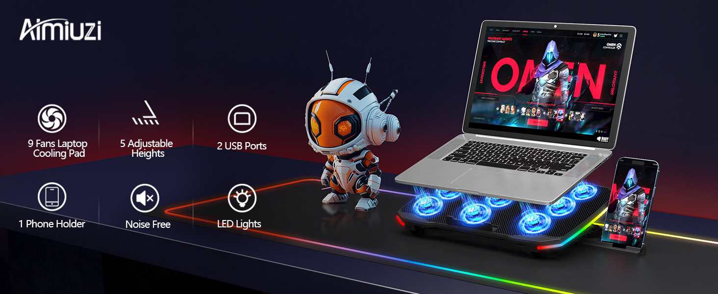 almohadilla de enfriamiento para laptop
