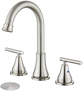 Cinwiny Widespread Bathroom Faucet 3 Hole, 8 inch Bathroom Sink Faucet with Pop-up Drain and Supp...