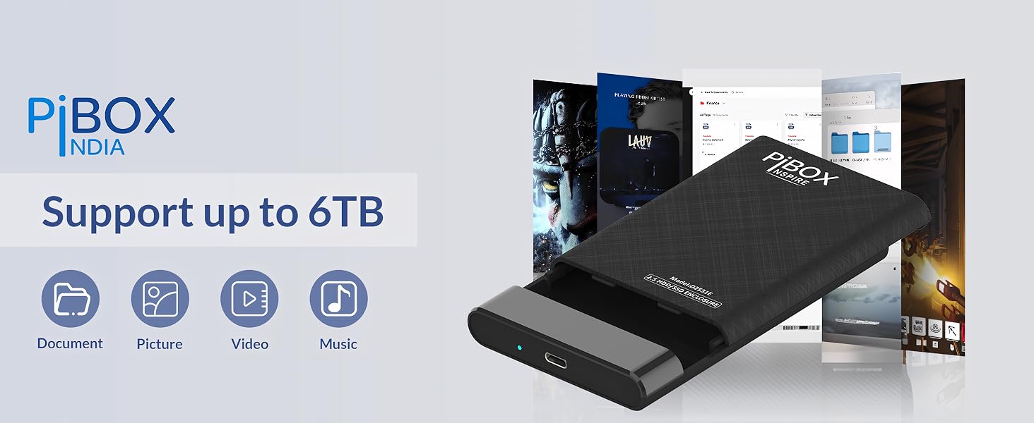 PiBOX INDIA USB 2.5 HDD SSD ENCLOSURE - EBC 3