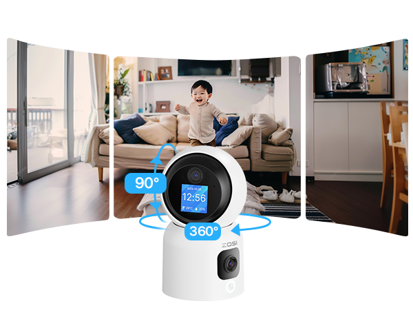 Amazon.co.jp: 【双方向ビデオ・デュアルレンズ】300万画素+300