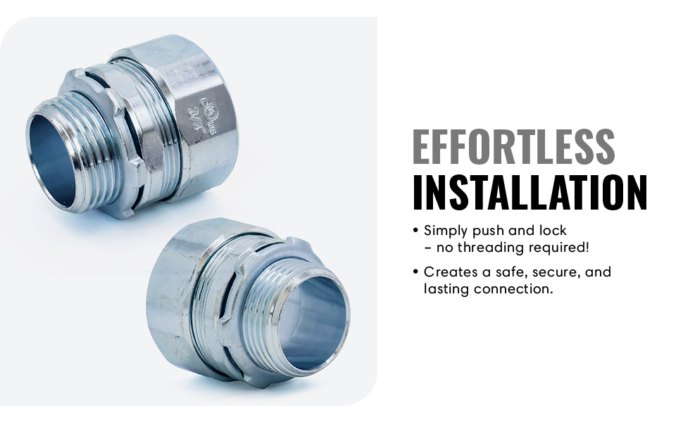 Just push and secure for a reliable connection.