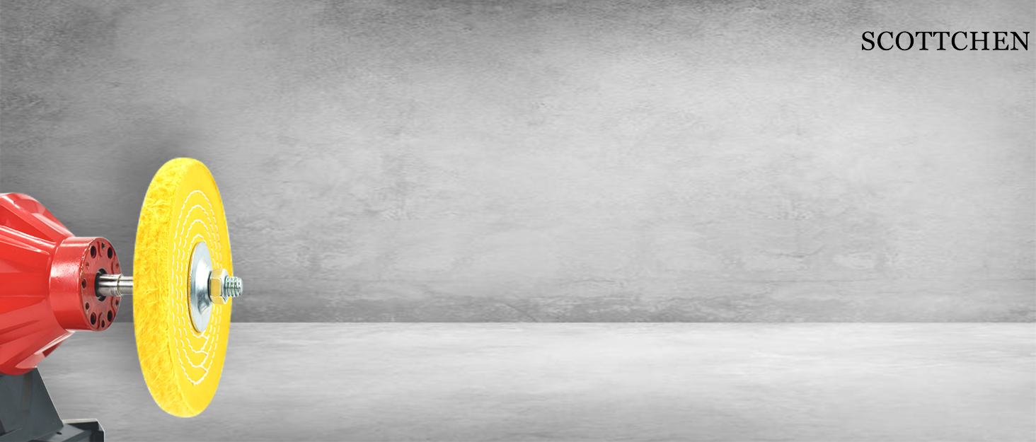 SCOTTCHEN Buffing polishing Wheels Soft Flannel 8 inch (40 Ply) for