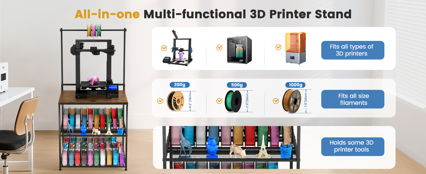 3d printer stand filament storage