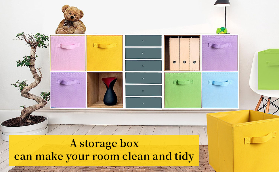 Foldable Fabric Storage Cubes,Cube Organizer Bin