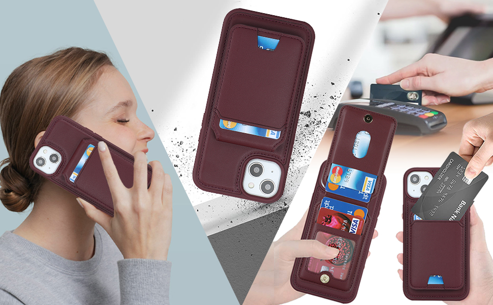 Capa de telefone magsafe carteira destacável