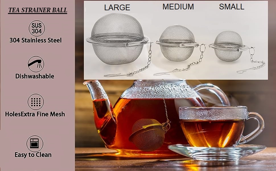 YOMITH StrainerStainless Steel Tea Ball Infuser, Premium Tea Filter