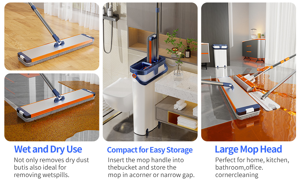 mop and bucket with wringer set for home