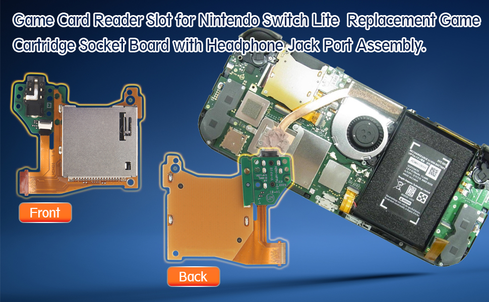 YWLRONG Game Card Reader Slot for Nintendo Switch Lite HDH