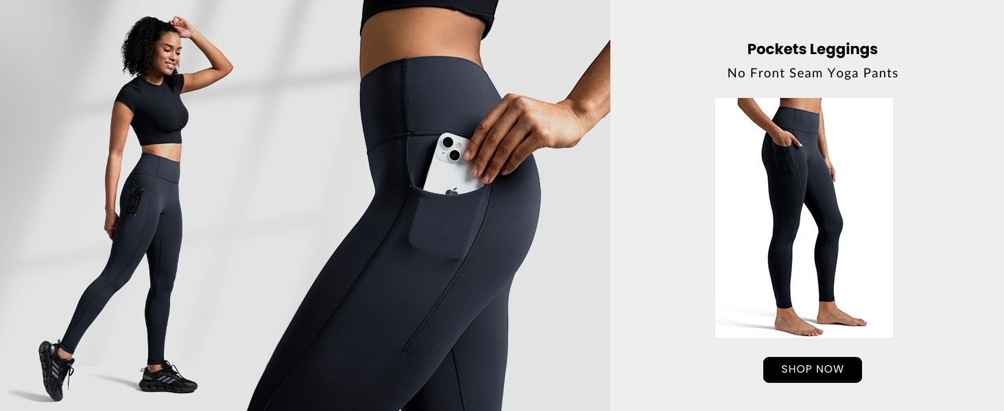 7226-Colorfulkoala Dreamlux No Front Seam High Waist Biker Shorts with Pockets for Women 6" Inseam