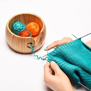 Ceramic Yarn Bowl for Knitting and Crocheting