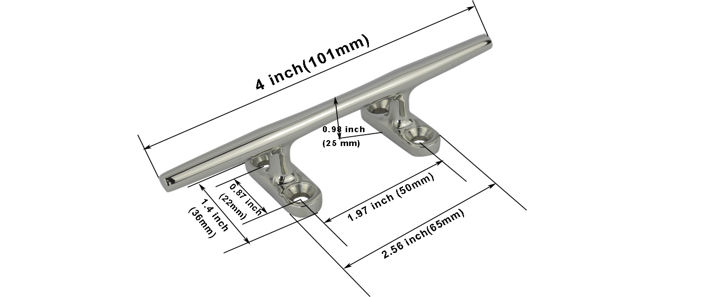 4 inch boat cleat