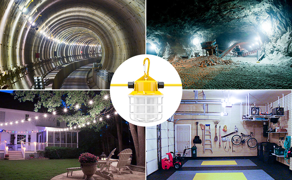 50ft LED Construction String Lights, 75W 7500LM Super Bright LED String