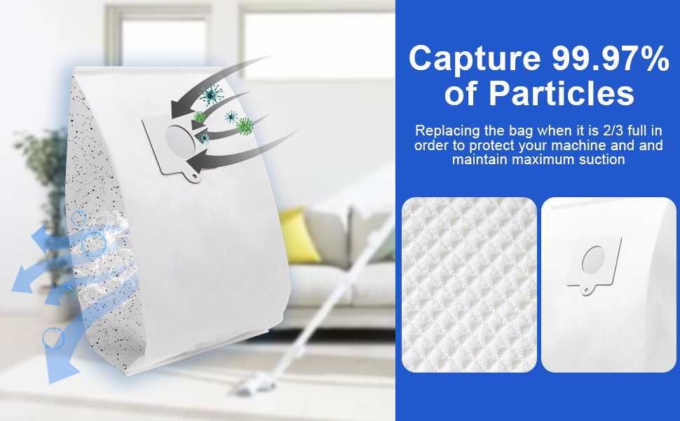 Replacement Type Q/C 53292 Hepa Filtration Bags Compatible