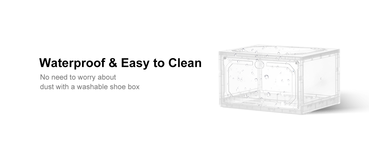 ELUCHANG Clear Shoe Storage Boxes, Large Plastic Stackable