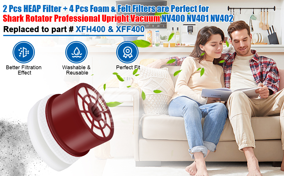 Erinice Filter Replacement for Shark Rotator Professional