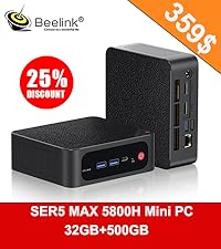 ミニPC Beelink SER6 MAX Ryzen7 7735HS 32GB Amazon.co.jp: ミニPC Beelink SER7 7840HS（8 コアと 16
