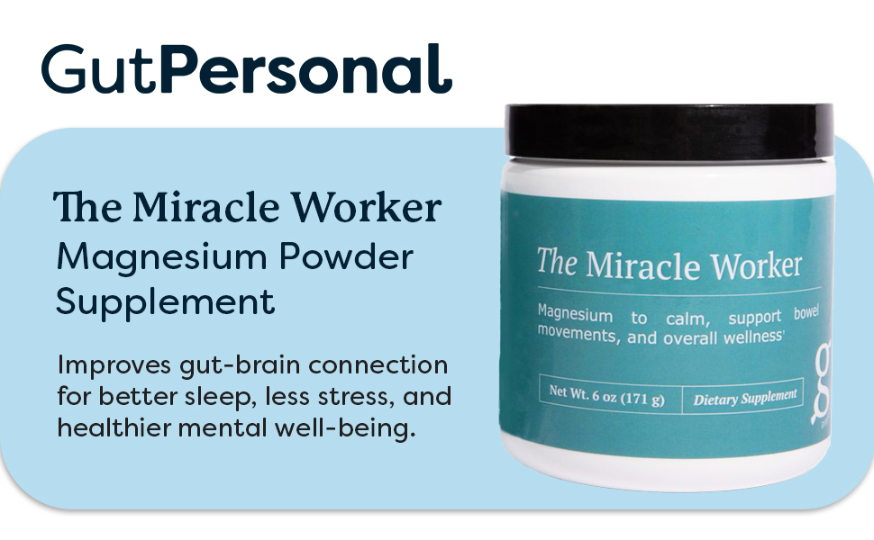 Gut health booster supplement magnesium powder stomach dietary for sleep