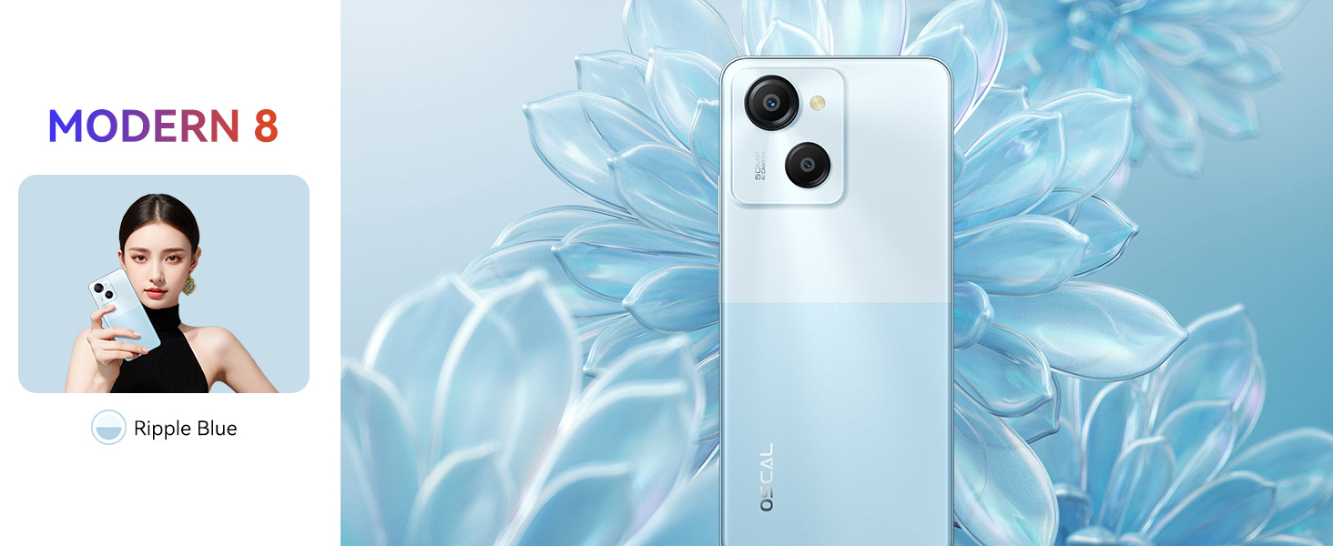 OSCAL Modern 8 (8+128) smartphone Ripple Blue