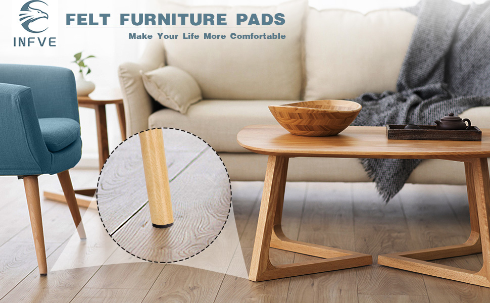 Felt Furniture Pads, 258 Pack, Self Adhesive Hardwood Floor Protectors