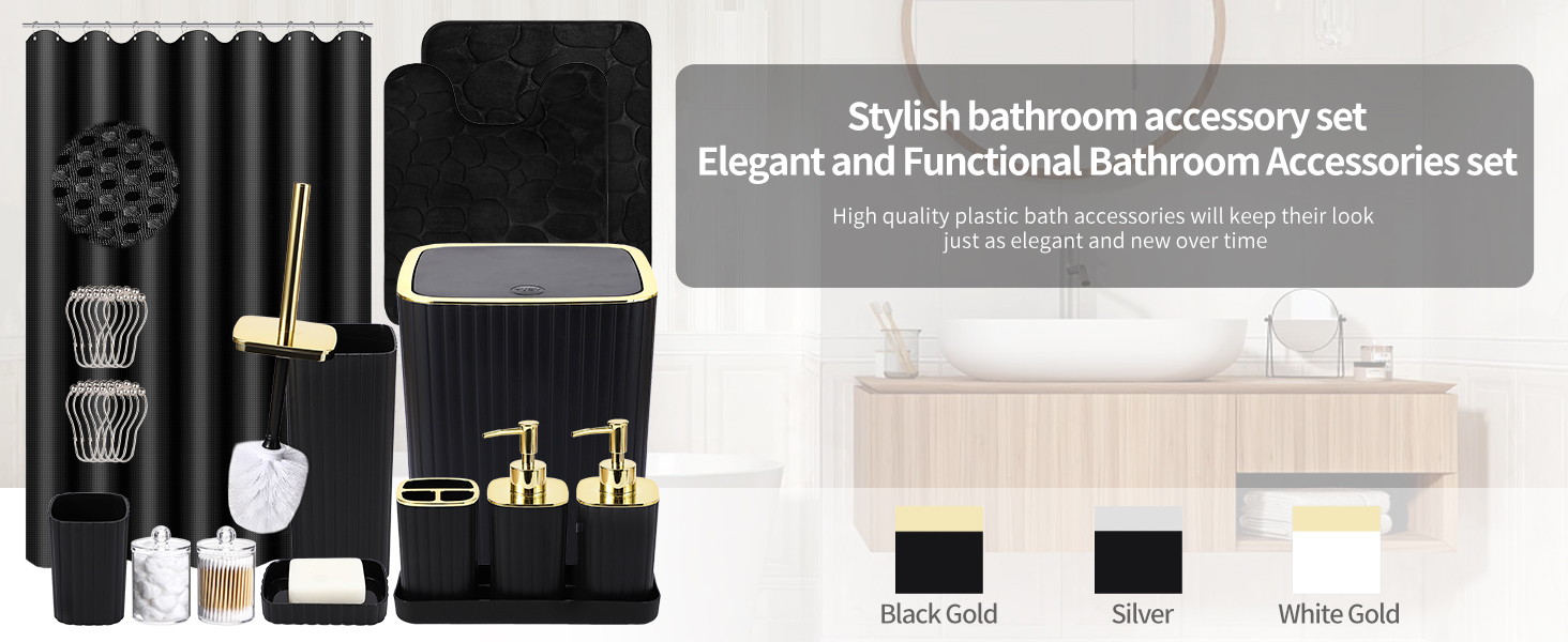 bathroom accessories set