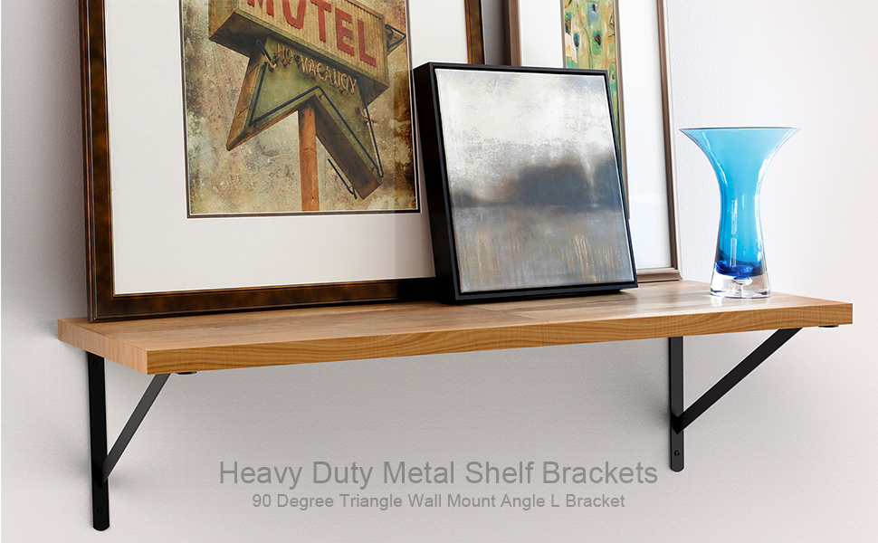 SEASOULSTAR 6 Pack Heavy Duty Shelf Brackets,Triangle Shelf Brackets