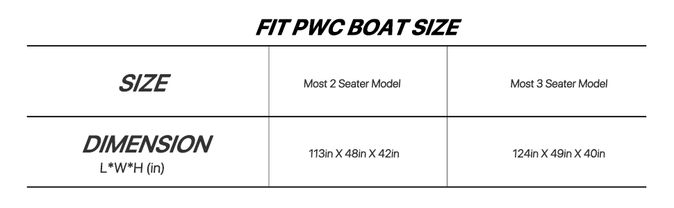 PWC Boat Cover