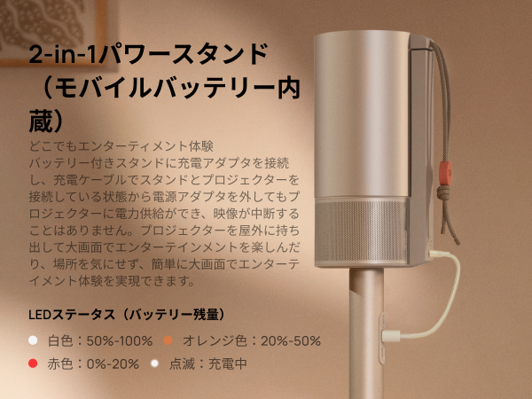 Amazon | XGIMI スタンド パワーバンク一体型 大容量20,000mAh エコ