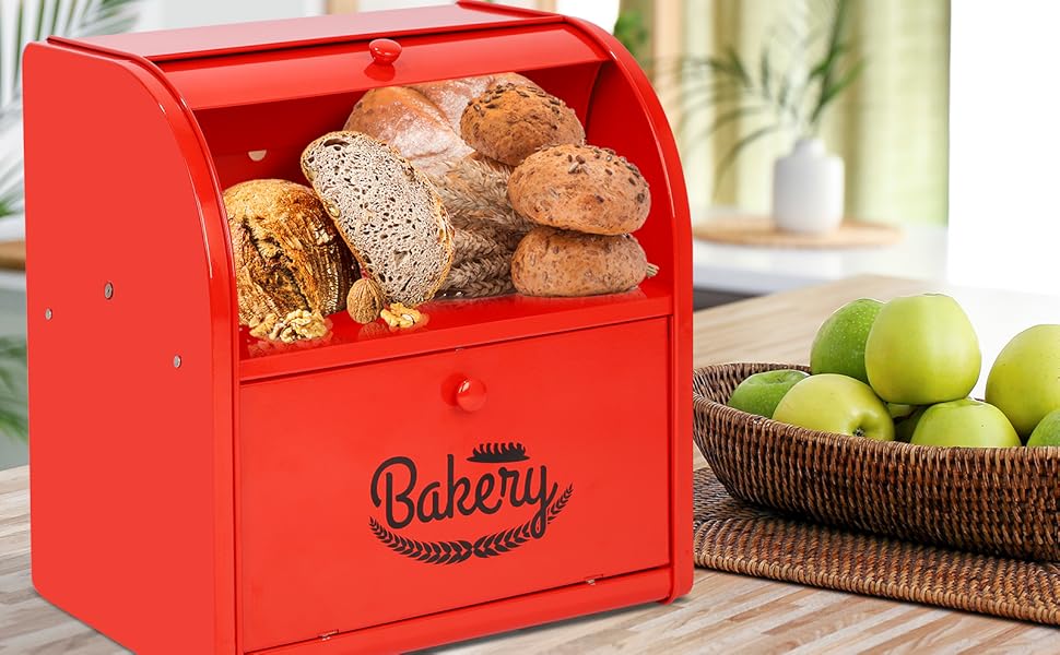 Amazon.com: Bread Box, Metal Bread Box for Kitchen