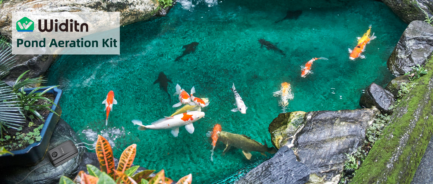 Widitn Pond Aeration Kit, Adjustable Koi Pond Aerator Pond