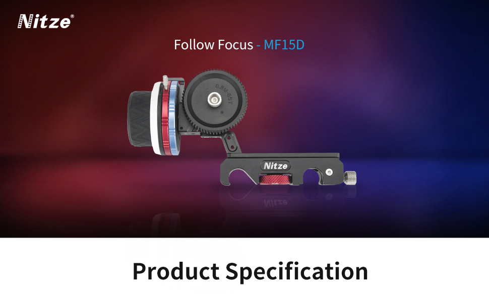 Nitze 15mm Follow Focus System mit Three Drive Gears, Three Marking