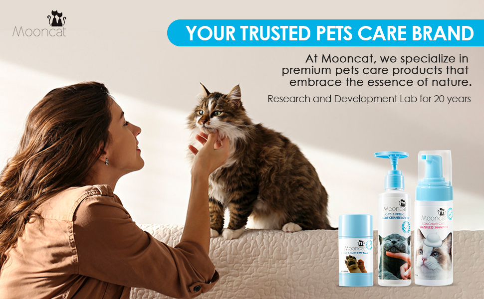 Mooncat Waterless Cat Shampoo, Licking Safe Dry Shampoo