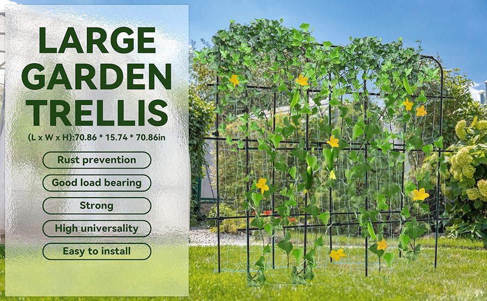 6×6 Feet Garden Trellis for Climbing Plant, Kalolary Large Garden