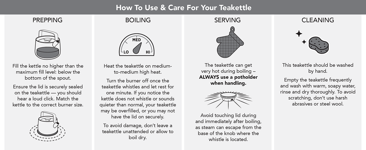 Kitchenaid tea kettle how to use and care 
