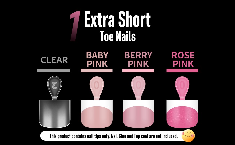 Extra short toe nails