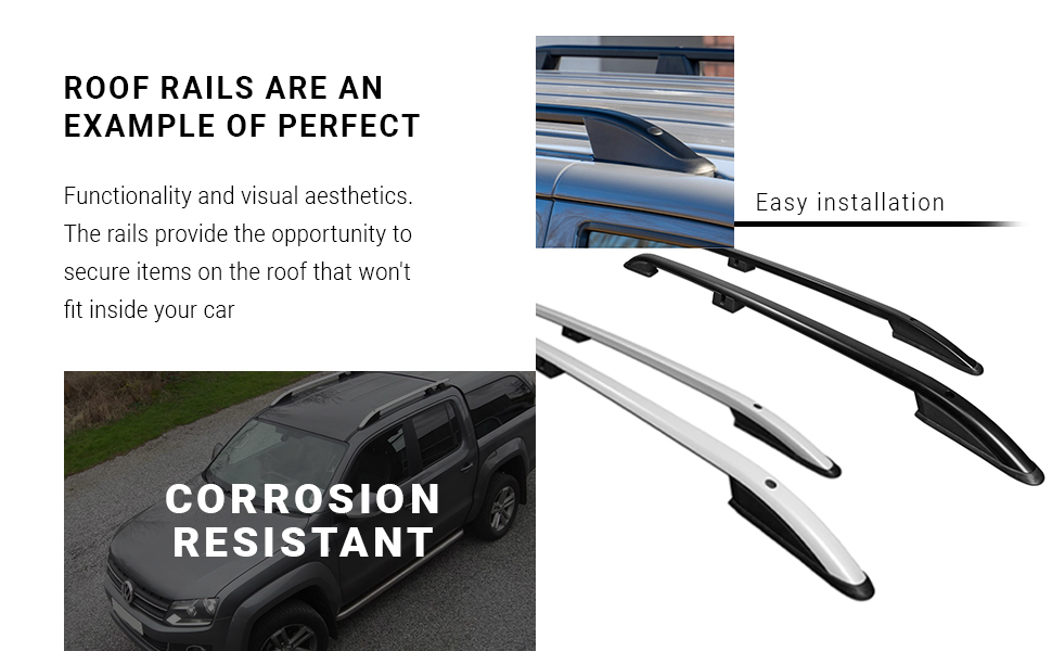 CHROMEMASTER Compatible with Peugeot Partner Long 2018+ Roof Rails