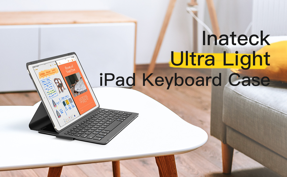 Inateck Keyboard Case for iPad 2021(9th Gen)/iPad 2020(8th Gen)/ iPad 2019(7th Gen) 10.2 Inch