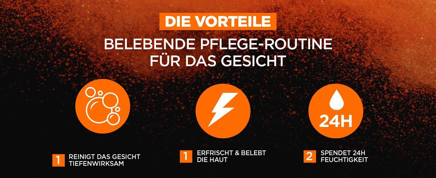 Belebende Pflege-Routine für das Gesicht, reinigt das Gesicht tiefenwirksam
