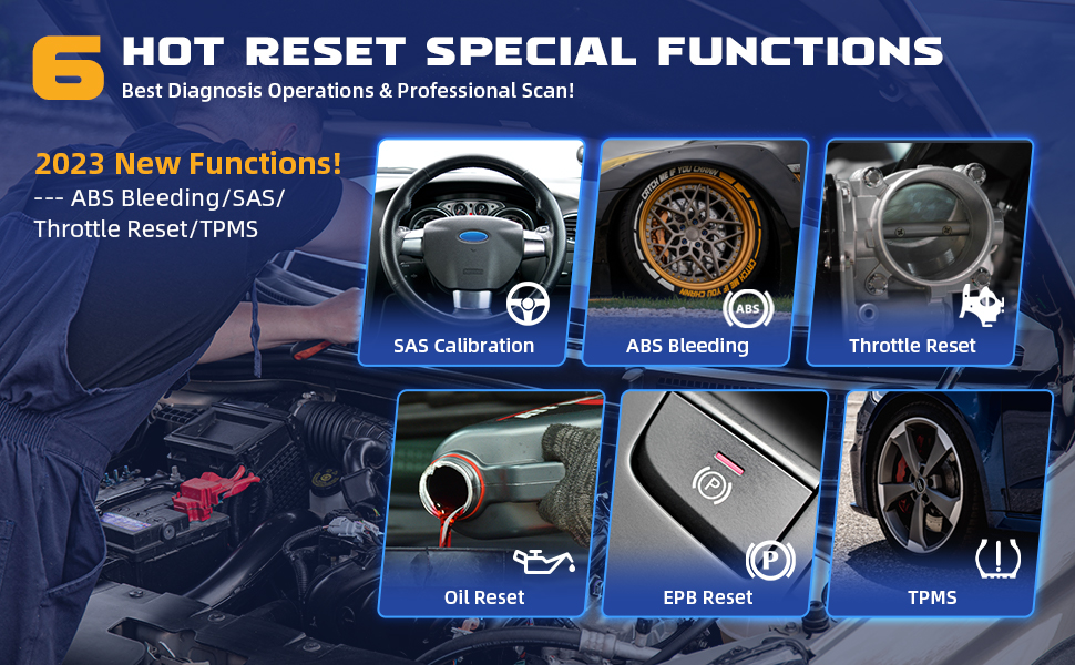 UDIAG A300 OBD2 Scanner Auto Scan Tool Live Data, ABS SRS