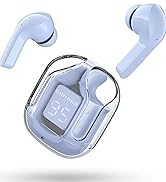 OMIRE Transparent Bluetooth Earphones,Bluetooth 5.3 Wireless Microphone Earphones, In Ear Noise R...